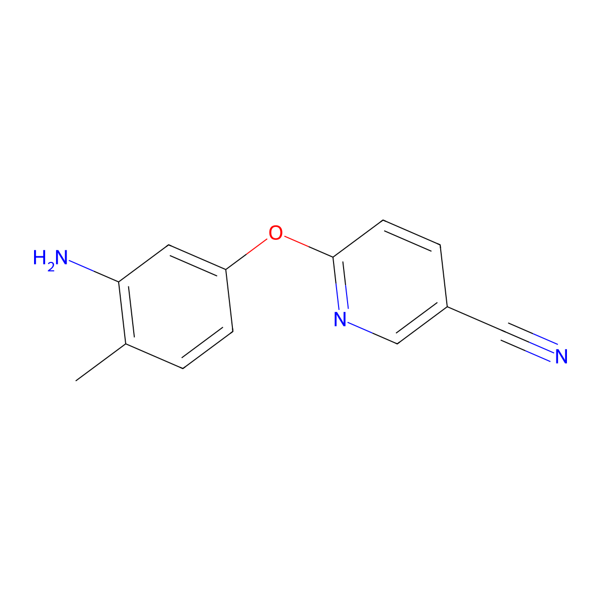 6-(3-Amino-4-methylphenoxy)nicotinonitrile molecular structure, CAS 1334493-06-9
