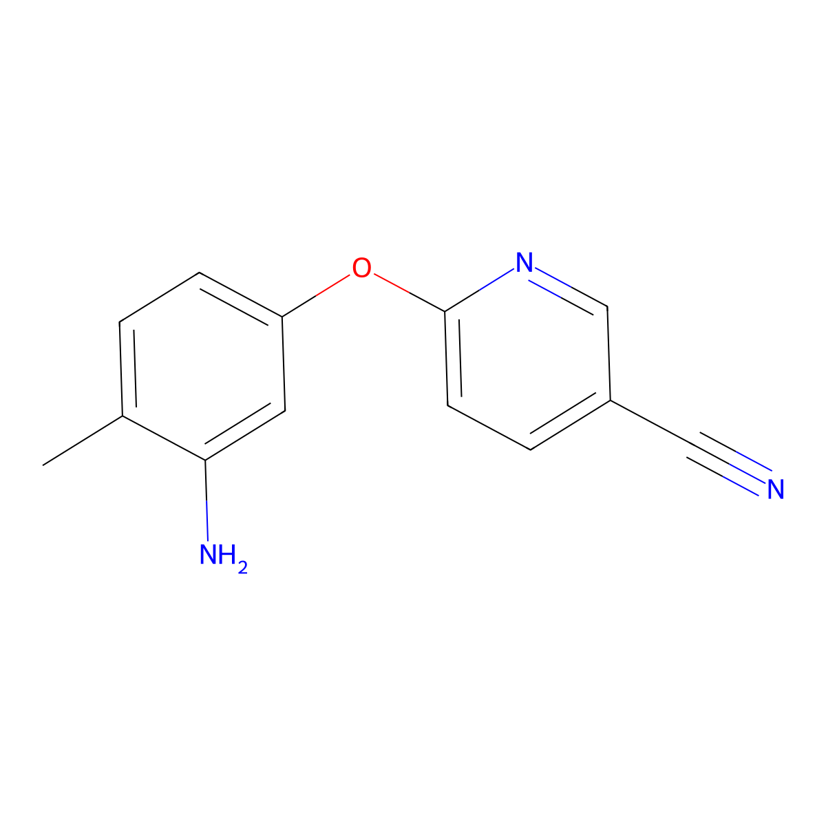 6-(3-Amino-4-methylphenoxy)nicotinonitrile molecular structure, CAS 1334493-06-9