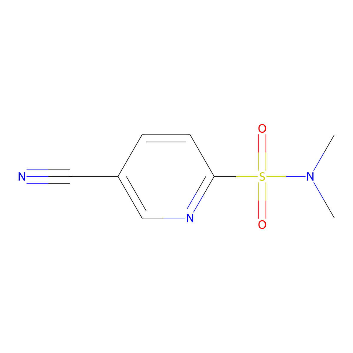 5-cyano-N,N-dimethylpyridine-2-sulfonamide molecular structure, CAS 1334493-12-7