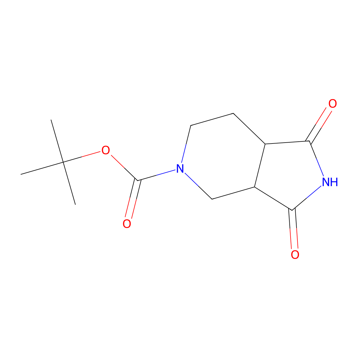 tert-Butyl 1,3-dioxohexahydro-1H-pyrrolo[3,4-c]pyridine-5(6H)-carboxylate molecular structure, CAS 1334493-76-3