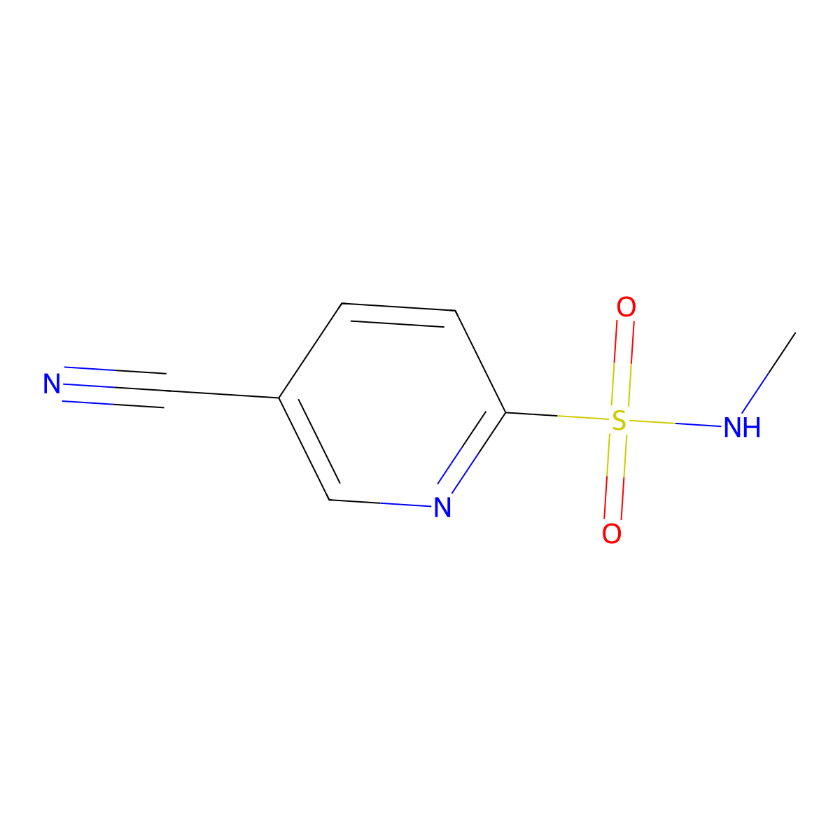 5-cyano-N-methylpyridine-2-sulfonamide molecular structure, CAS 1334493-79-6