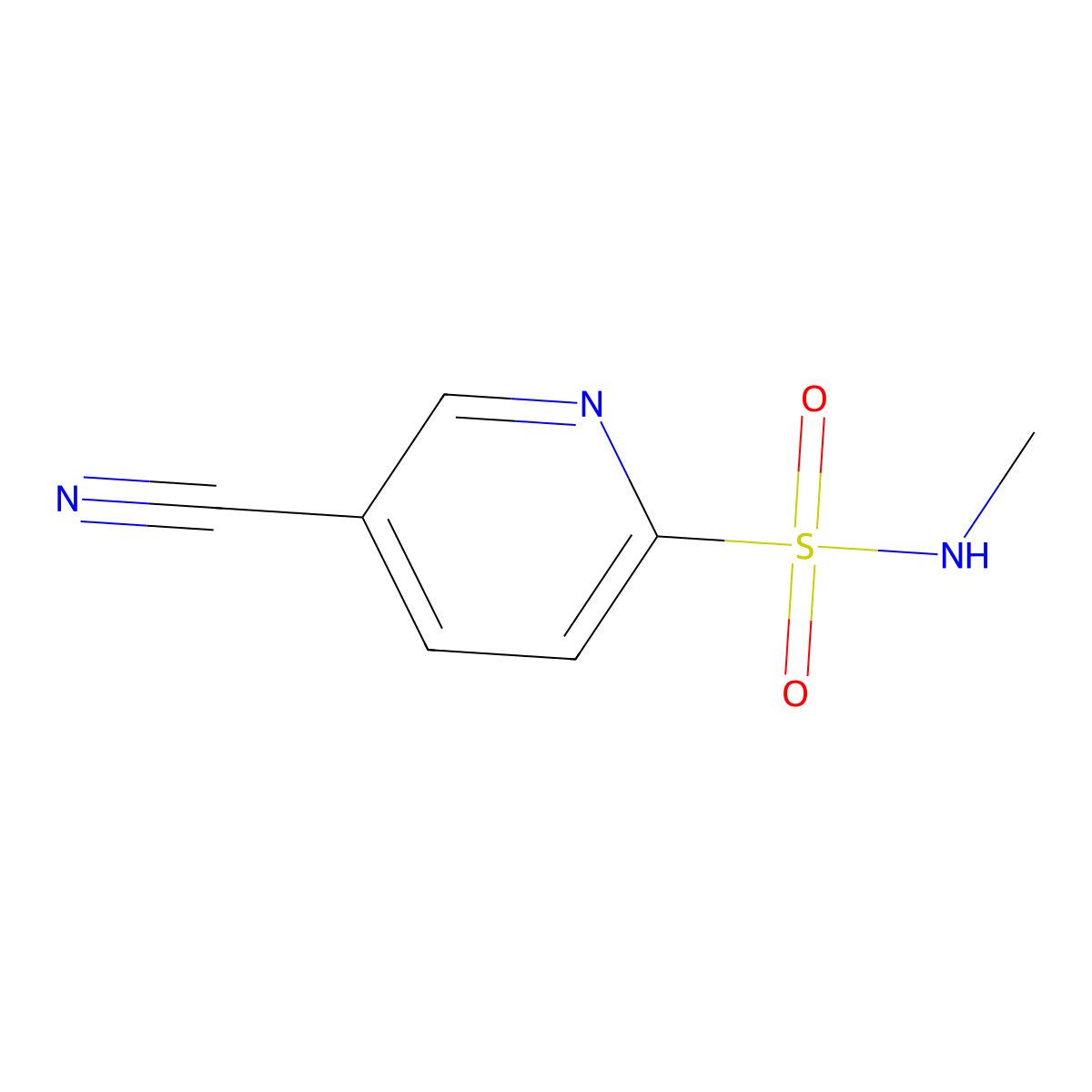 5-cyano-N-methylpyridine-2-sulfonamide molecular structure, CAS 1334493-79-6