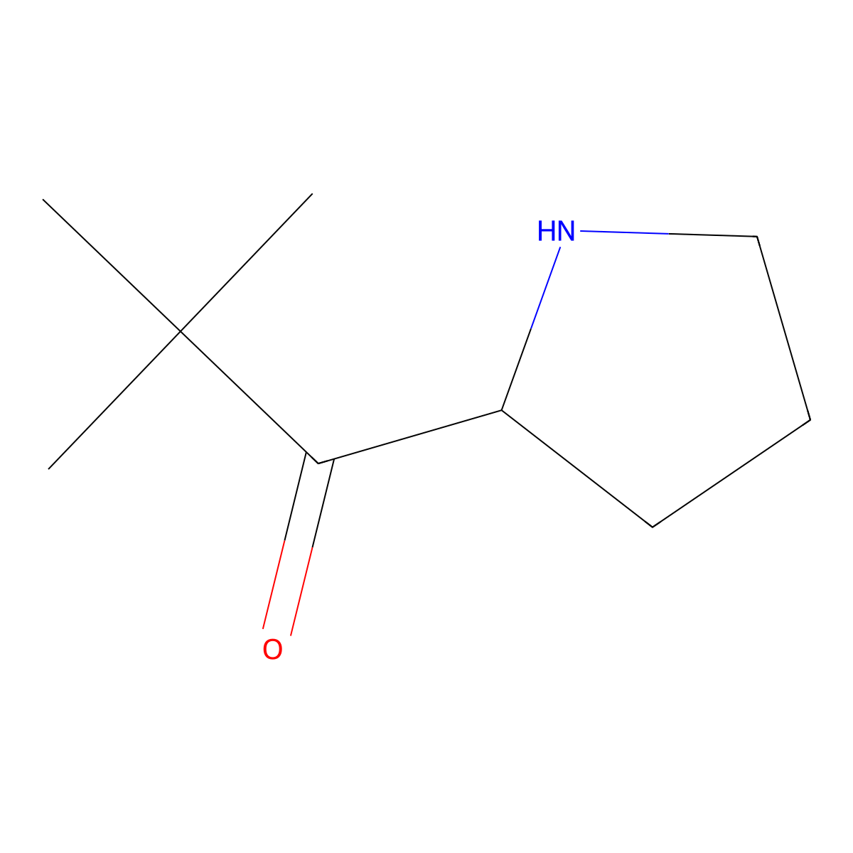 2,2-Dimethyl-1-(pyrrolidin-2-YL)propan-1-one molecular structure, CAS 1334493-99-0