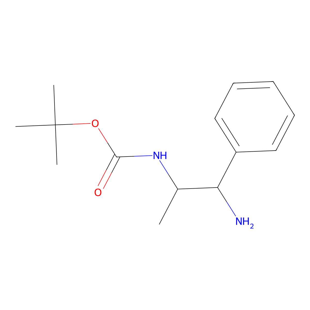 Tert-butyl (1-amino-1-phenylpropan-2-yl)carbamate molecular structure, CAS 1334494-07-3