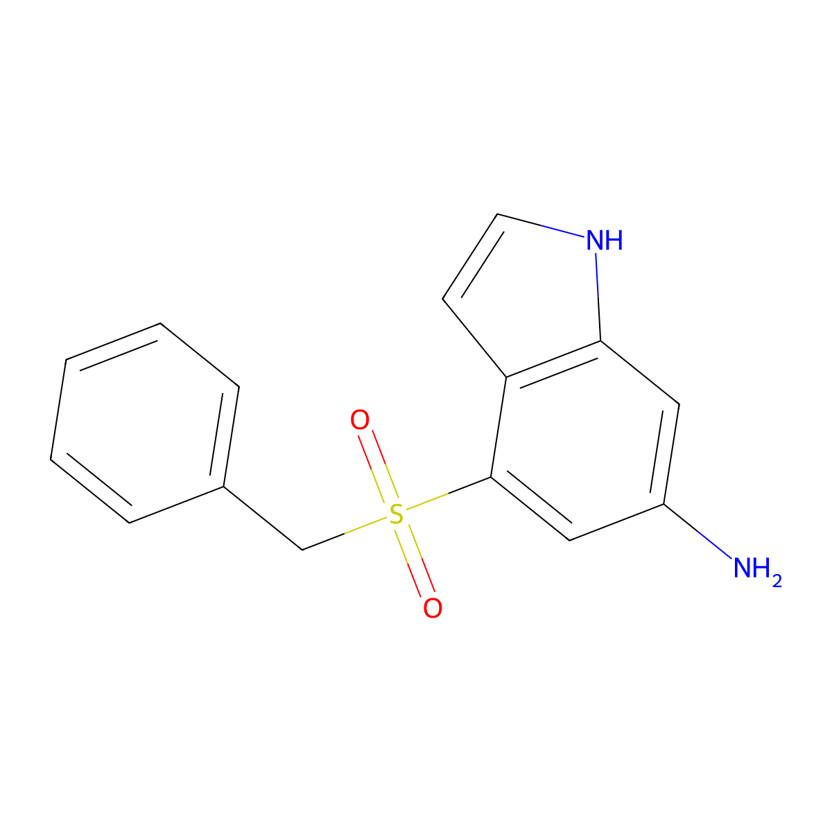 1h-Indol-6-amine,4-[(phenylmethyl)sulfonyl]- molecular structure, CAS 1334494-90-4