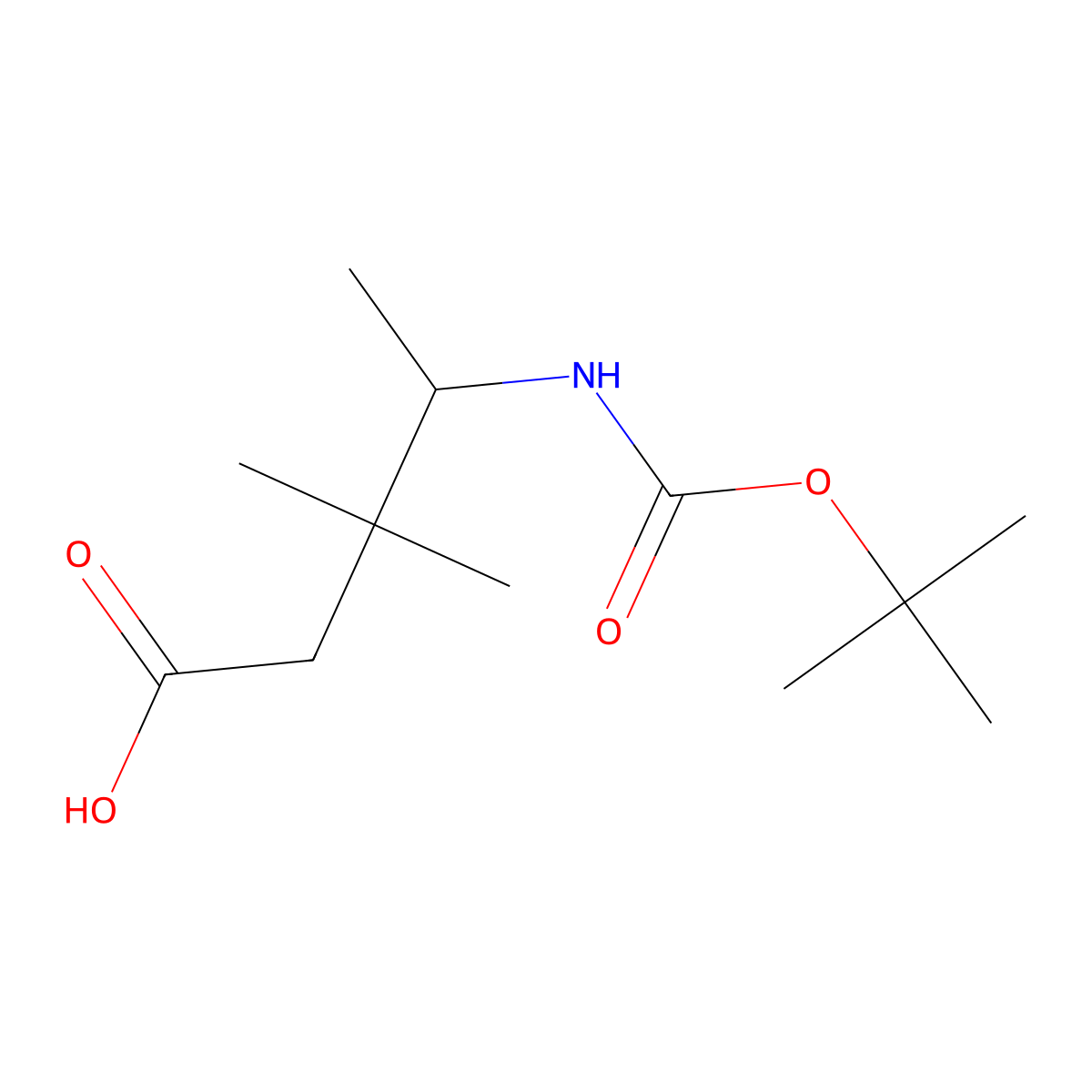 4-{[(Tert-butoxy)carbonyl]amino}-3,3-dimethylpentanoic acid molecular structure, CAS 1334495-19-0
