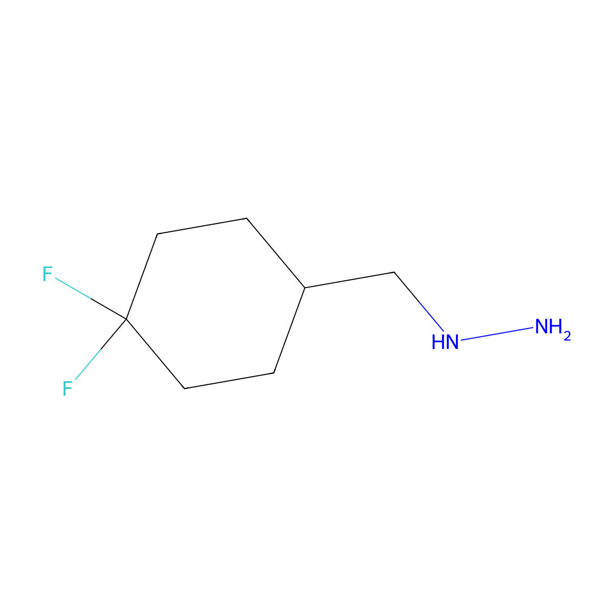 [(4,4-Difluorocyclohexyl)methyl]hydrazine molecular structure, CAS 1334495-37-2