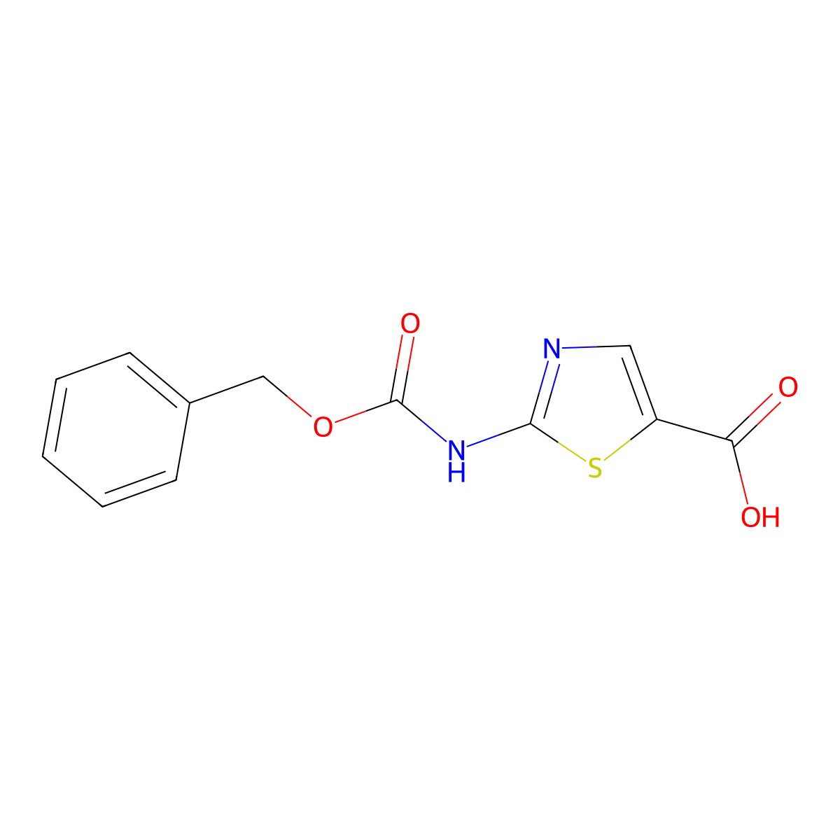 2-{[(Benzyloxy)carbonyl]amino}-1,3-thiazole-5-carboxylic acid molecular structure, CAS 1334496-12-6