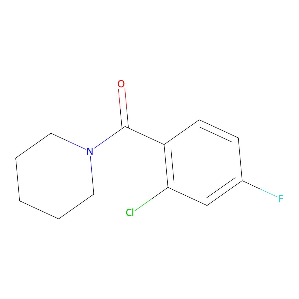 1-(2-Chloro-4-fluorobenzoyl)piperidine molecular structure, CAS 1334497-28-7