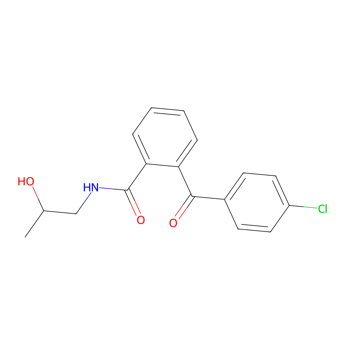 2-(4-chlorobenzoyl)-N-(2-hydroxypropyl)benzamide molecular structure, CAS 1334497-75-4