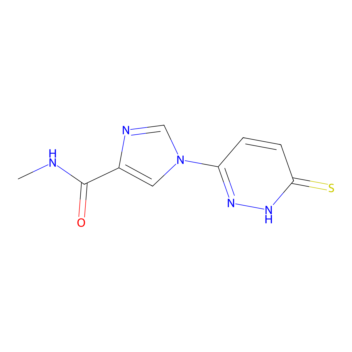 N-Methyl-1-(6-sulfanylpyridazin-3-yl)-1H-imidazole-4-carboxamide molecular structure, CAS 1334498-37-1