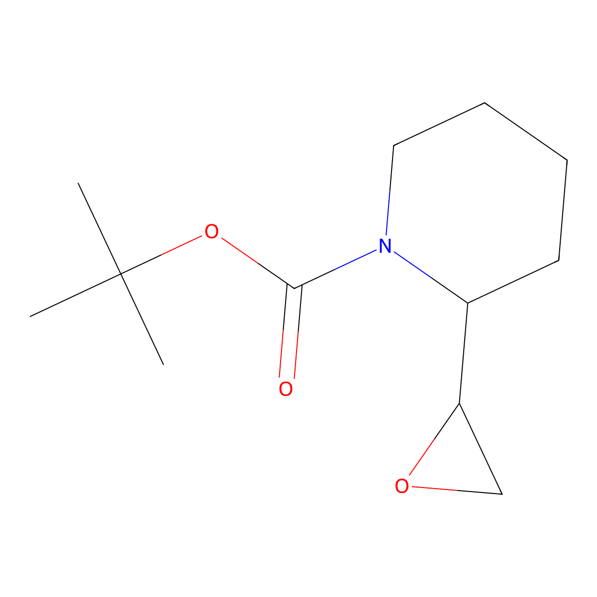 Tert-butyl 2-(oxiran-2-yl)piperidine-1-carboxylate molecular structure, CAS 1334498-79-1