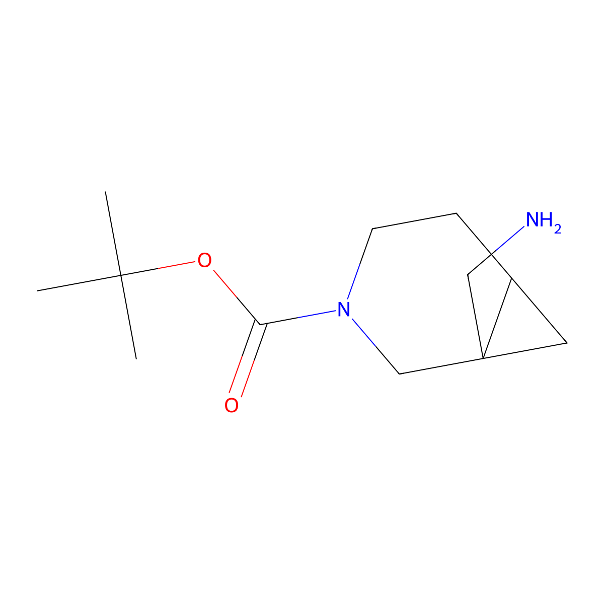 tert-Butyl 1-(aminomethyl)-3-azabicyclo[4.1.0]heptane-3-carboxylate molecular structure, CAS 1334499-04-5