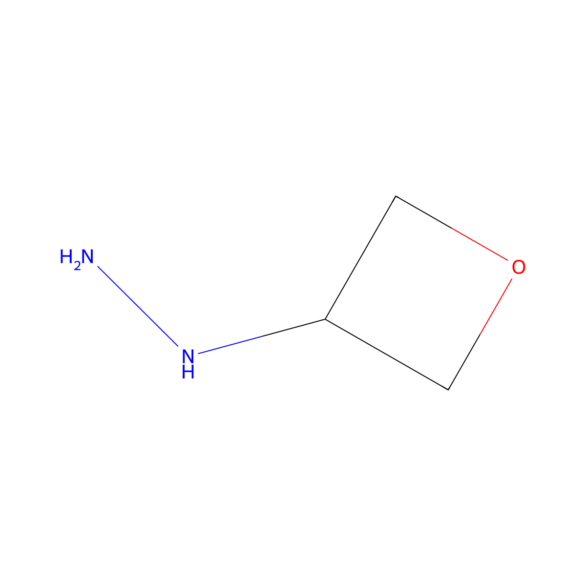 Oxetan-3-ylhydrazine molecular structure, CAS 1334499-10-3