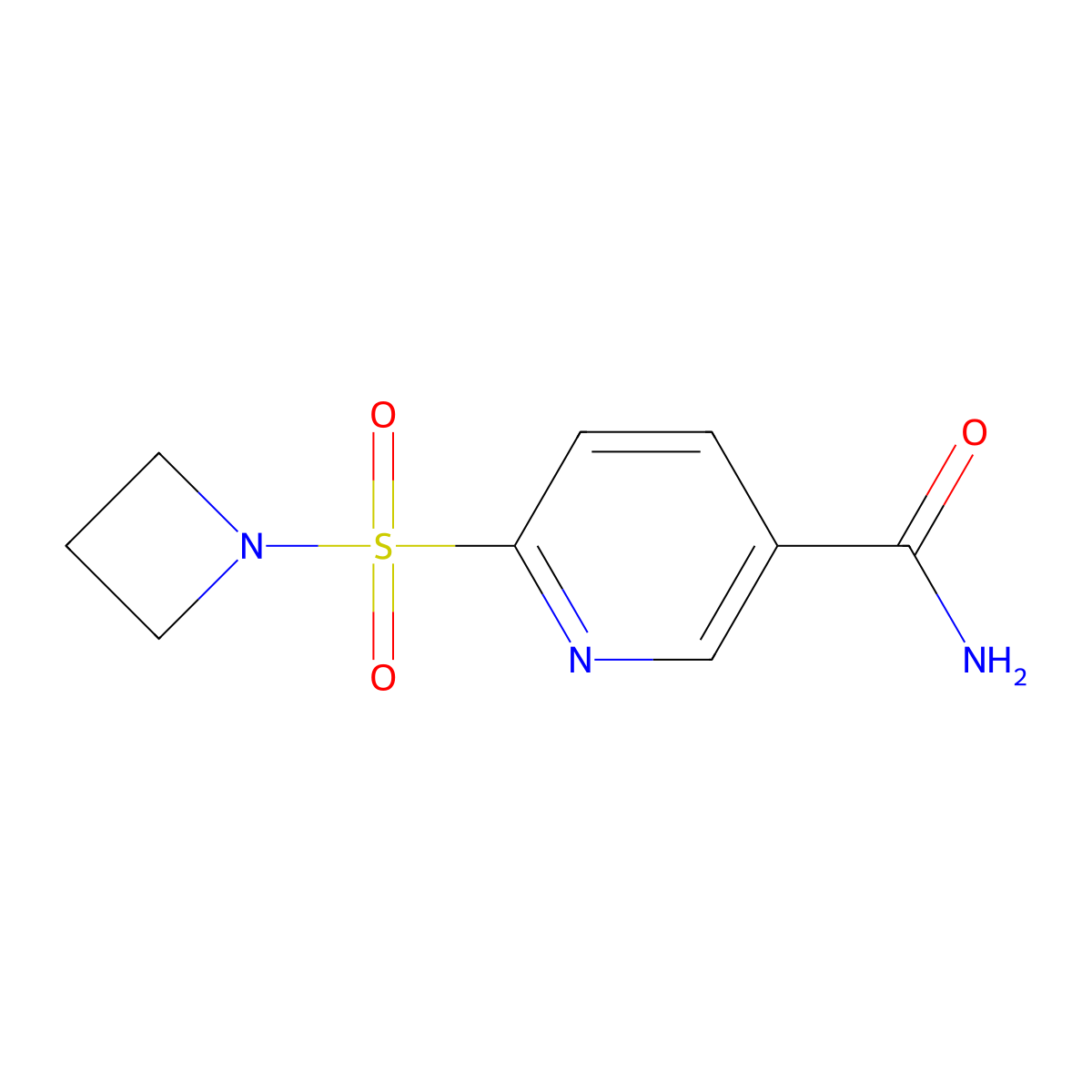 6-(Azetidin-1-ylsulfonyl)nicotinamide molecular structure, CAS 1334499-20-5