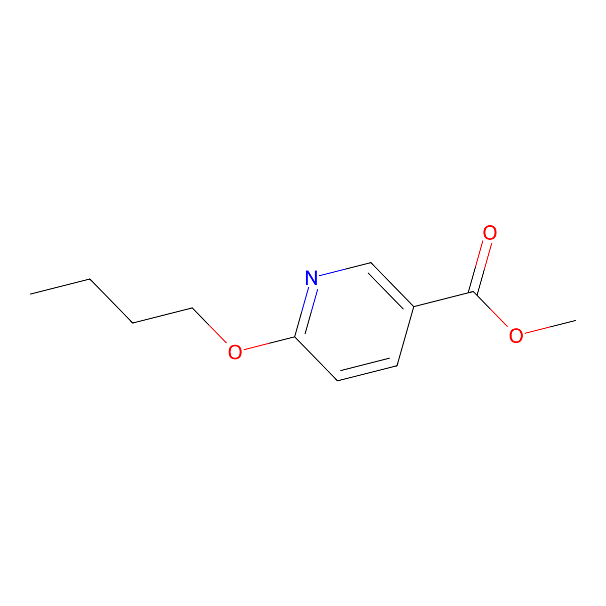 Methyl 6-butoxynicotinate molecular structure, CAS 1334499-23-8