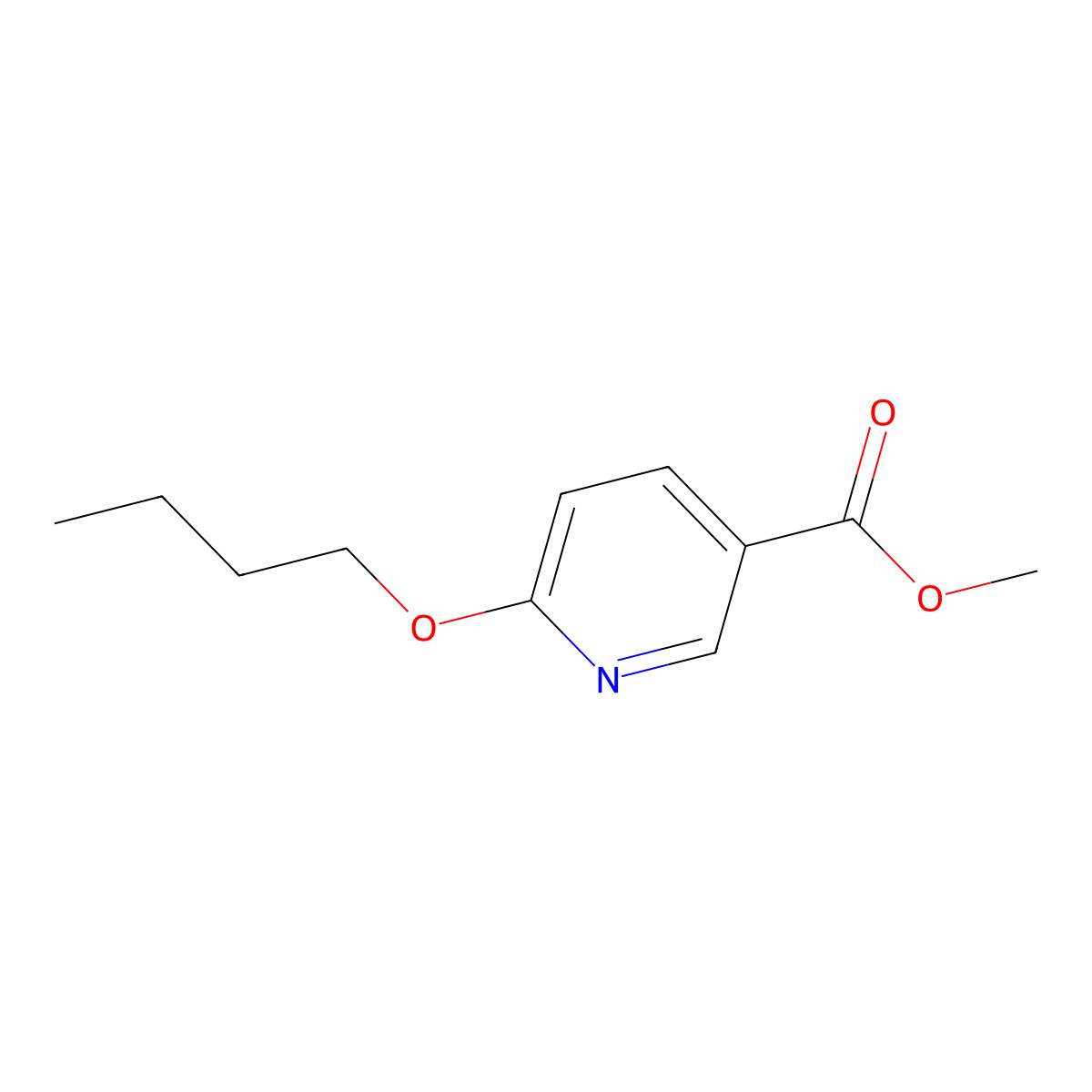 Methyl 6-butoxynicotinate molecular structure, CAS 1334499-23-8