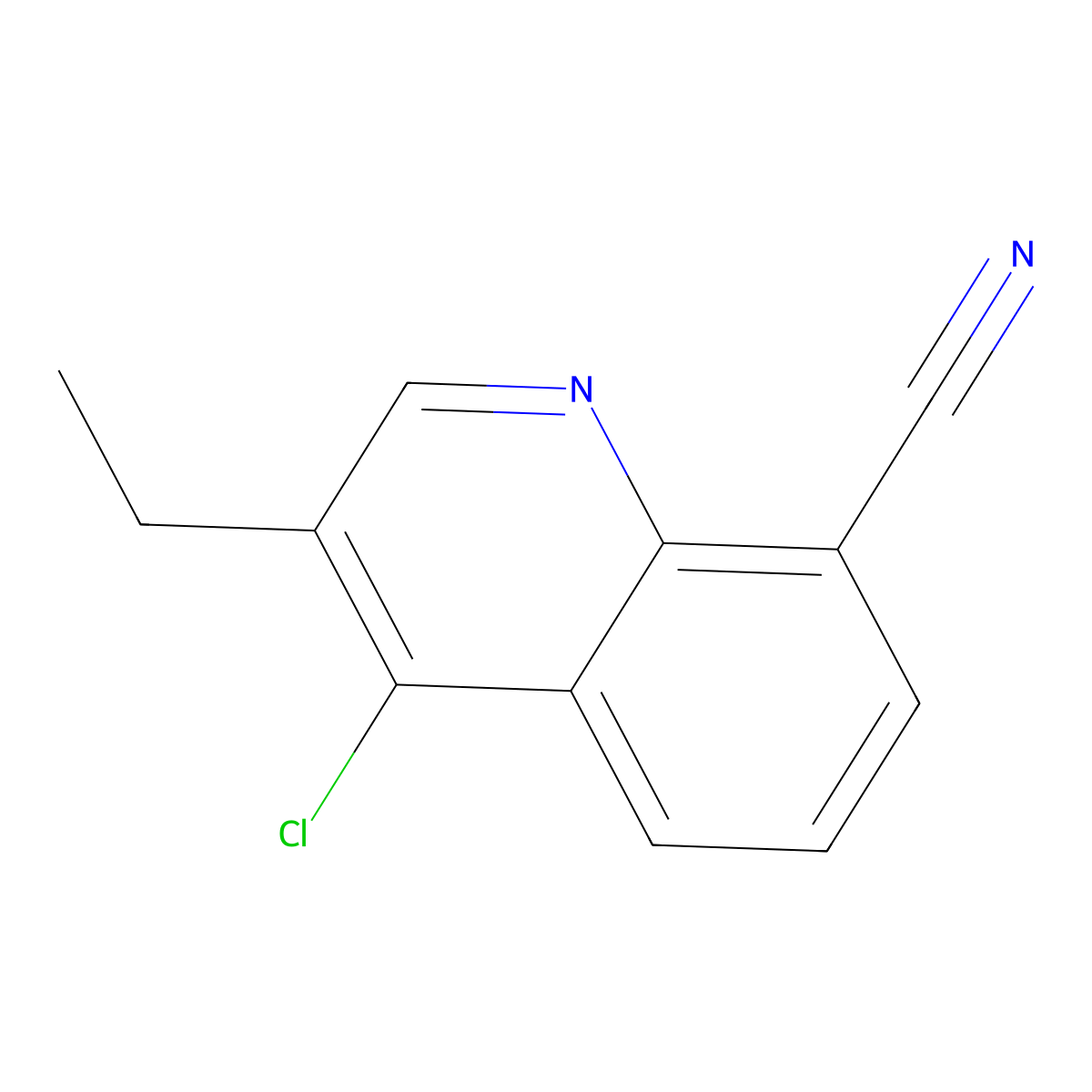 4-Chloro-3-ethylquinoline-8-carbonitrile molecular structure, CAS 1334499-57-8