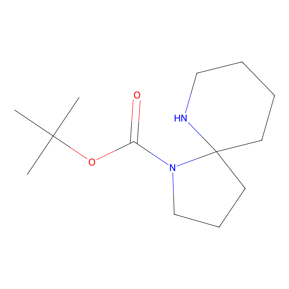 tert-Butyl 1,6-diazaspiro[4.5]decane-1-carboxylate molecular structure, CAS 1334499-60-3