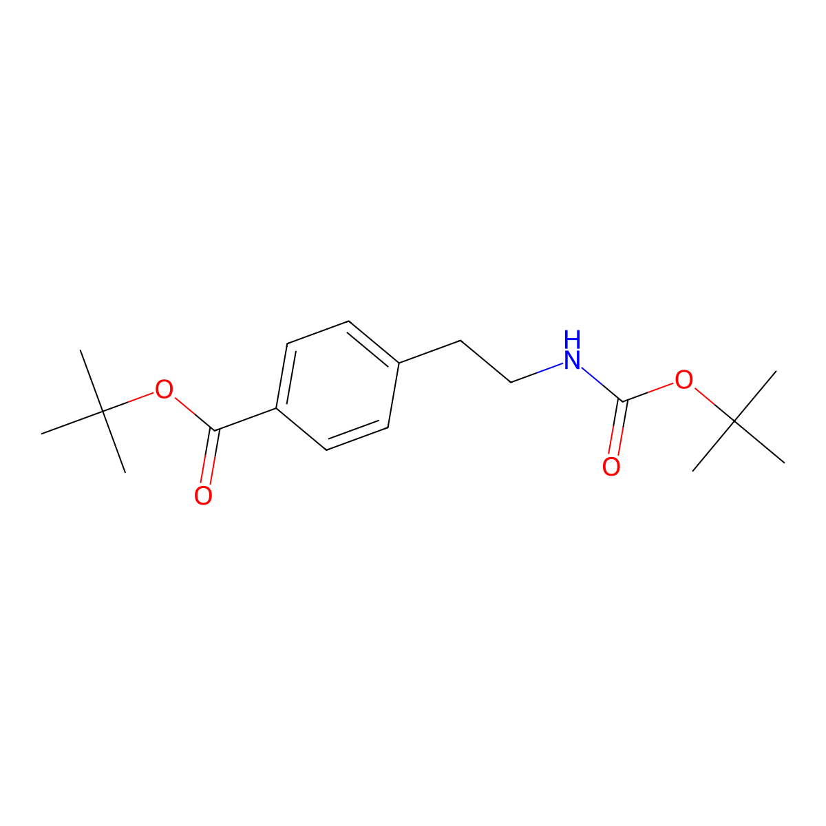 Tert-butyl 4-(2-(boc-amino)ethyl)benzoate molecular structure, CAS 1334499-61-4