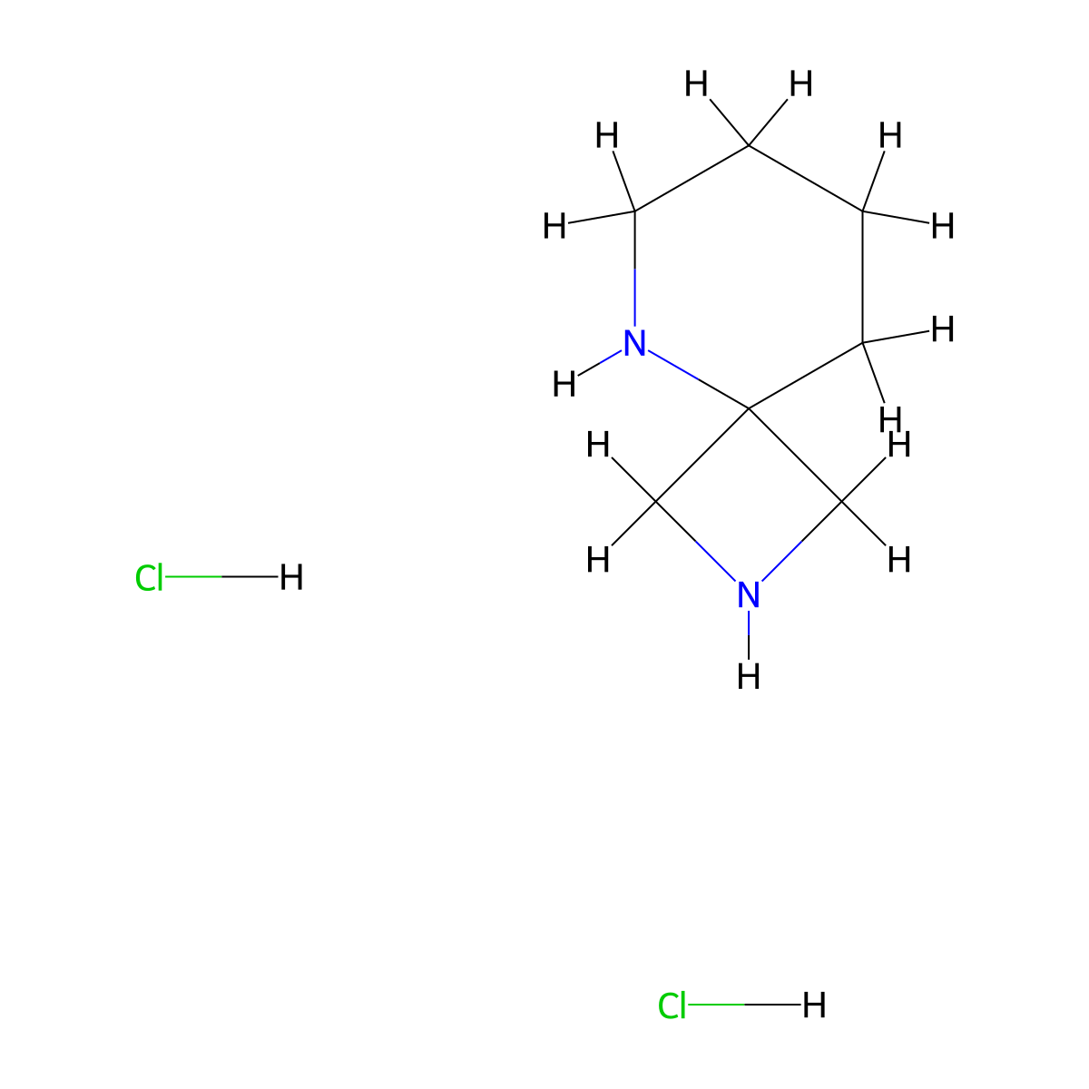 2,5-Diazaspiro[3.5]nonane dihydrochloride molecular structure, CAS 1334499-64-7