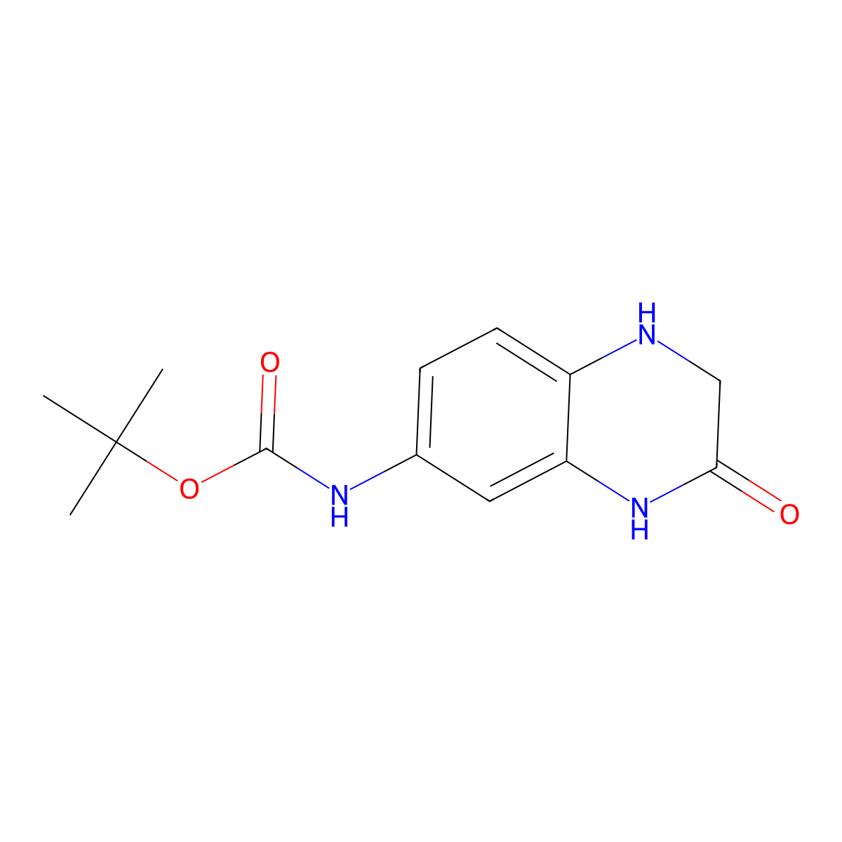 tert-Butyl (3-oxo-1,2,3,4-tetrahydroquinoxalin-6-yl)carbamate molecular structure, CAS 1334499-72-7