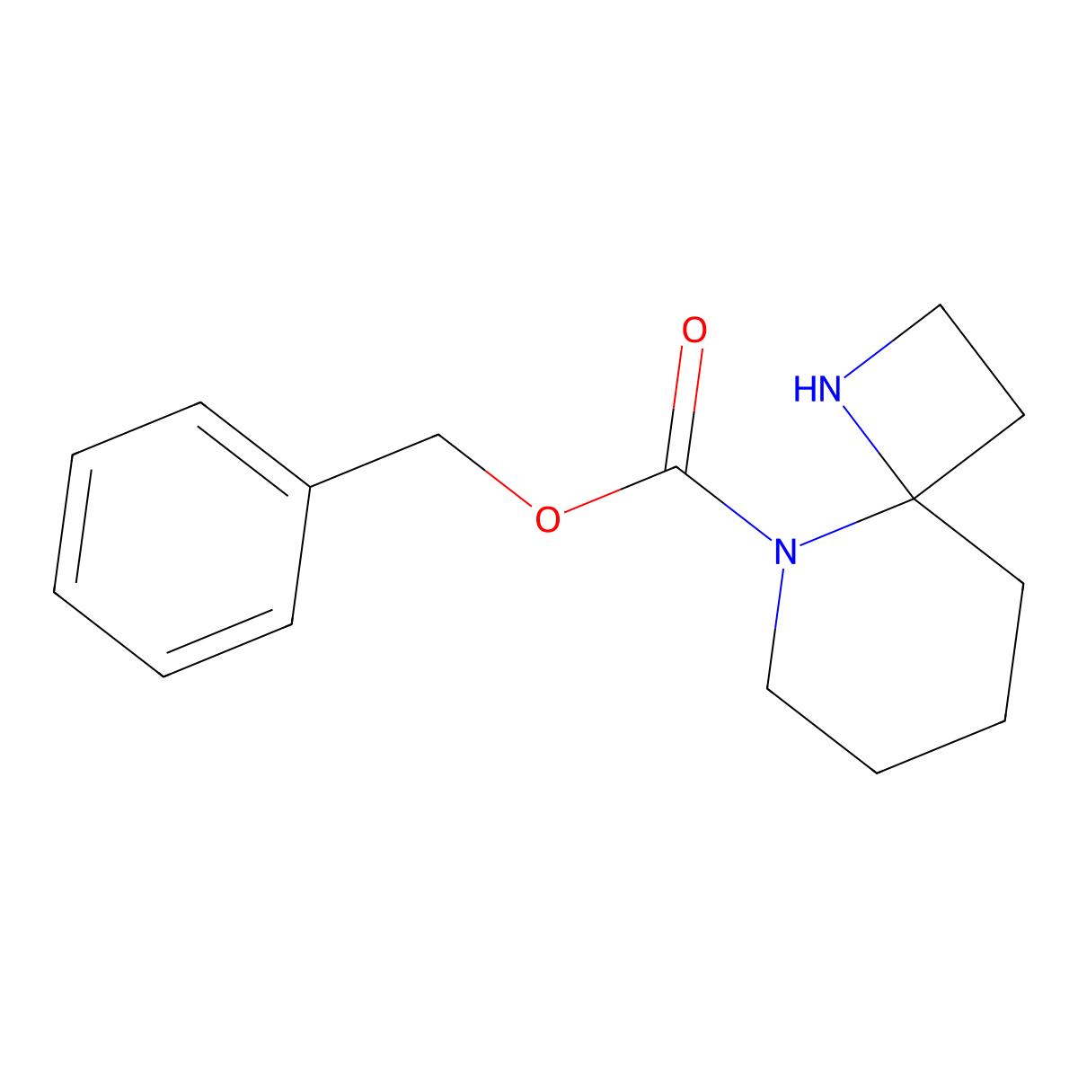 Benzyl 1,5-diazaspiro[3.5]nonane-5-carboxylate molecular structure, CAS 1334499-73-8