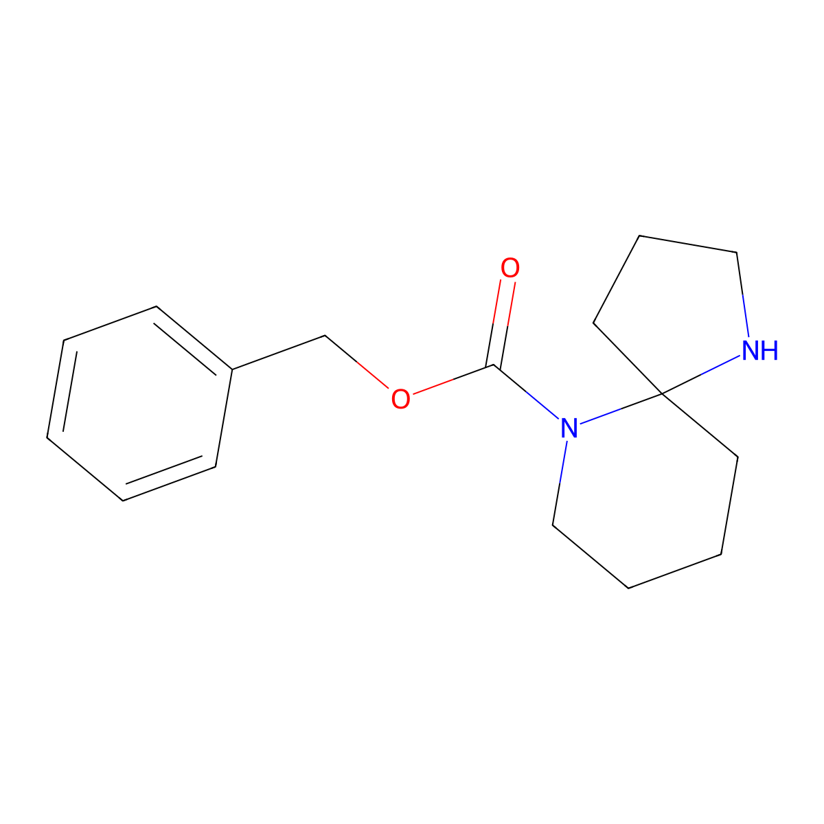 Benzyl 1,6-diazaspiro[4.5]decane-6-carboxylate molecular structure, CAS 1334499-83-0
