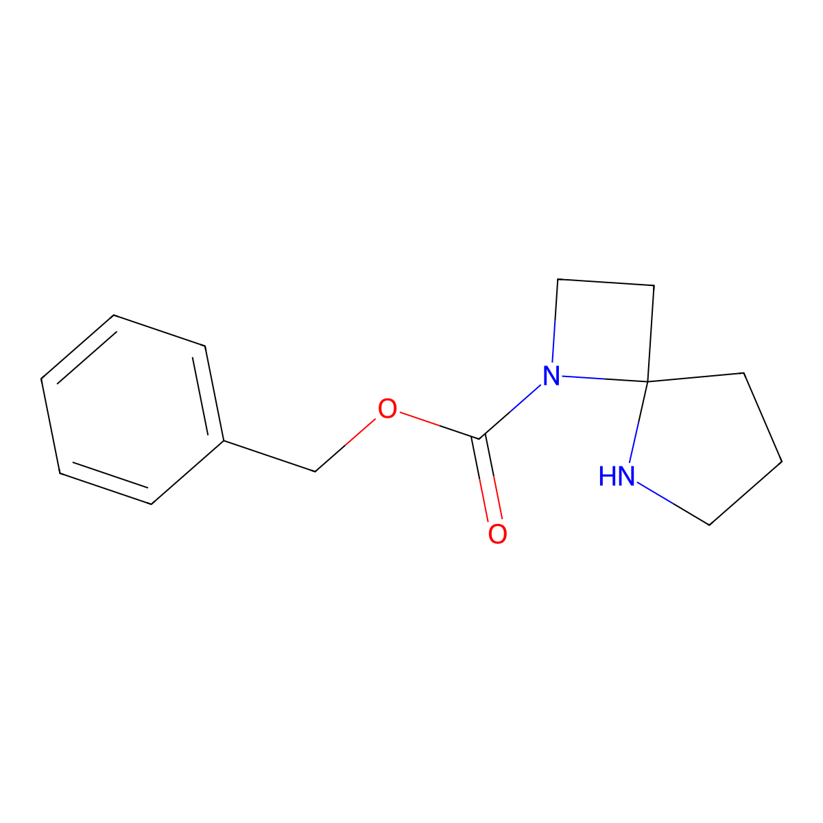 Benzyl 1,5-diazaspiro[3.4]octane-1-carboxylate molecular structure, CAS 1334499-89-6