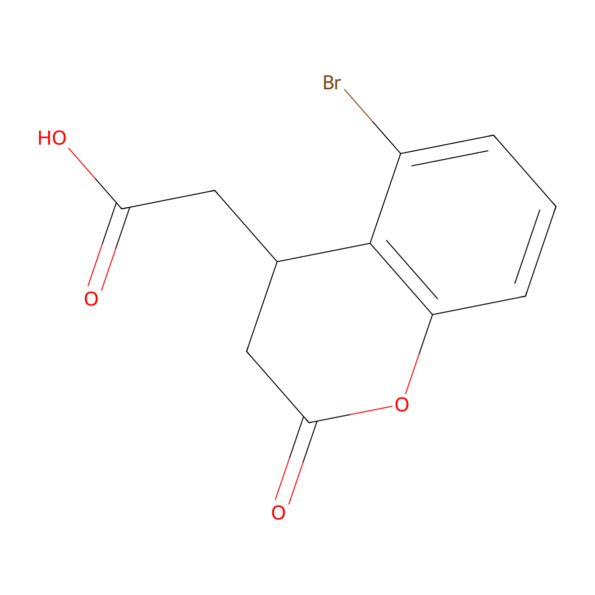 5-Bromo-4-carboxymethyl-2-chromanone molecular structure, CAS 1334499-95-4