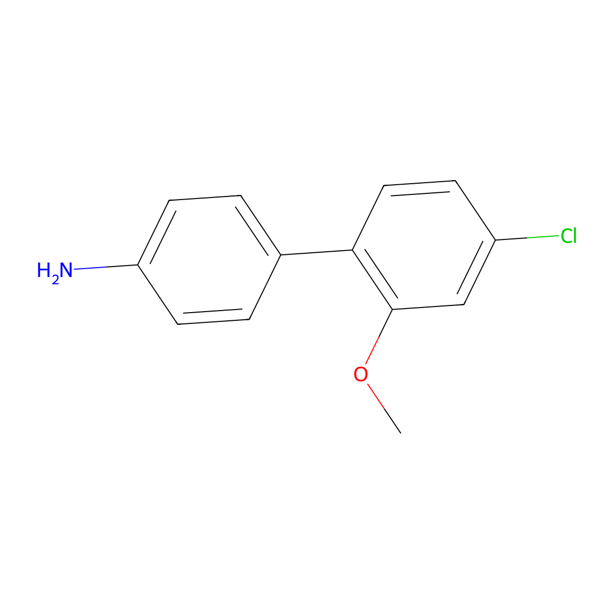 4'-Chloro-2'-methoxy-[1,1'-biphenyl]-4-amine molecular structure, CAS 1334499-96-5