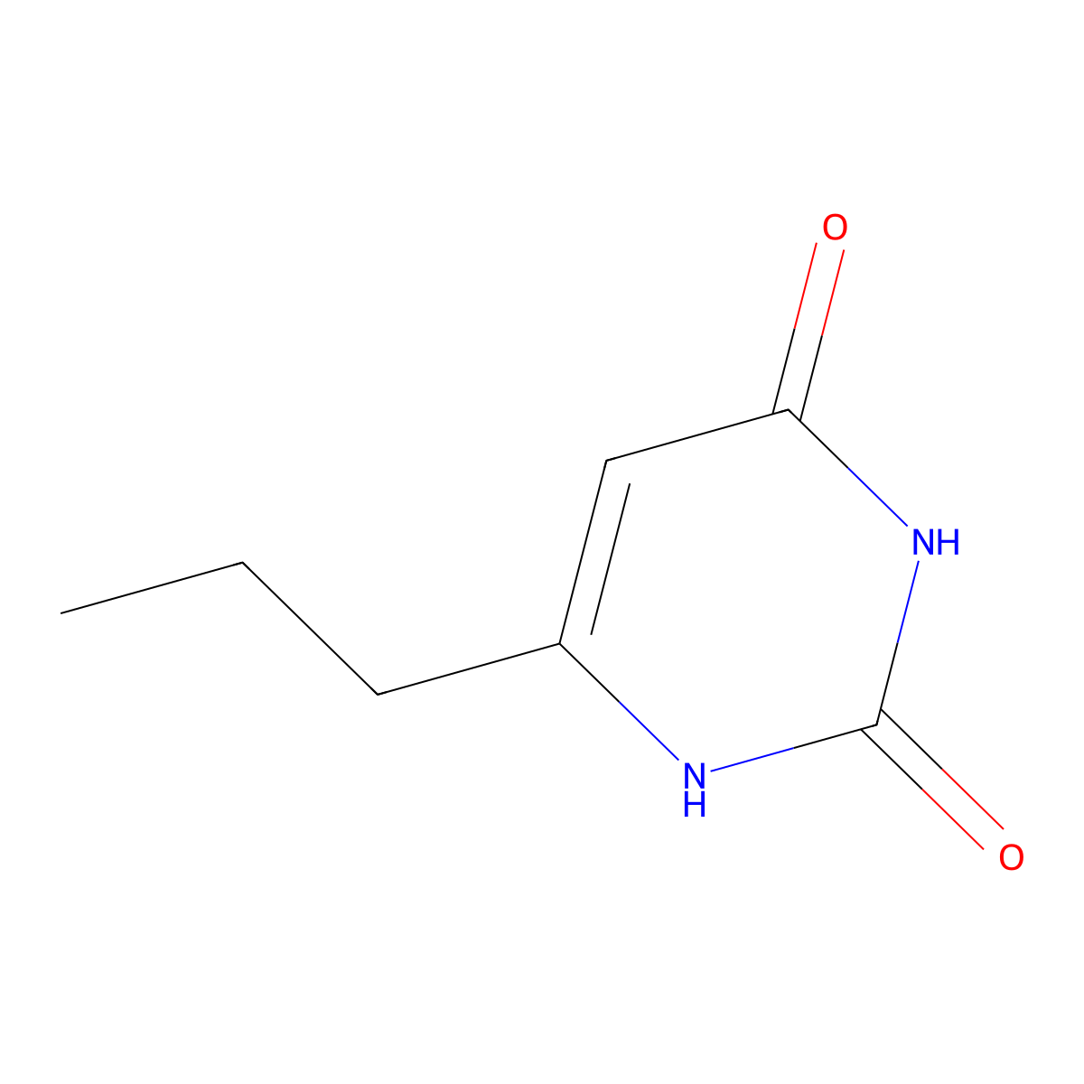 6-n-Propyluracil molecular structure, CAS 13345-08-9