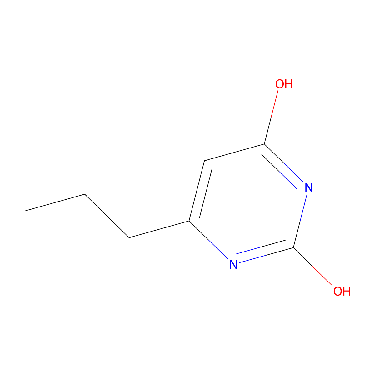 6-n-Propyluracil molecular structure, CAS 13345-08-9