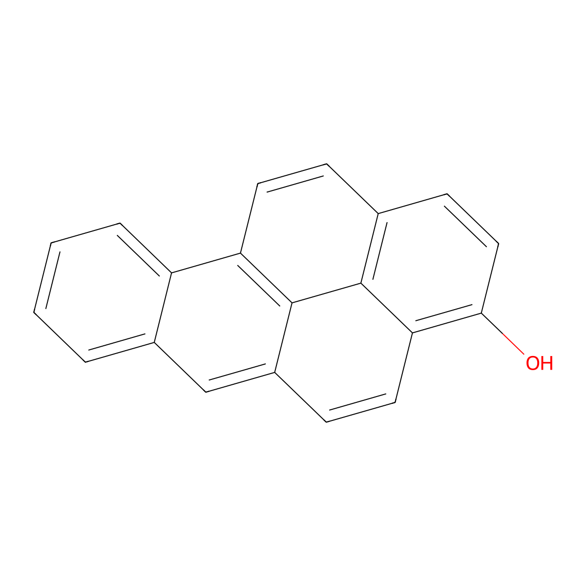 3-Hydroxybenzo(a)pyrene molecular structure, CAS 13345-21-6