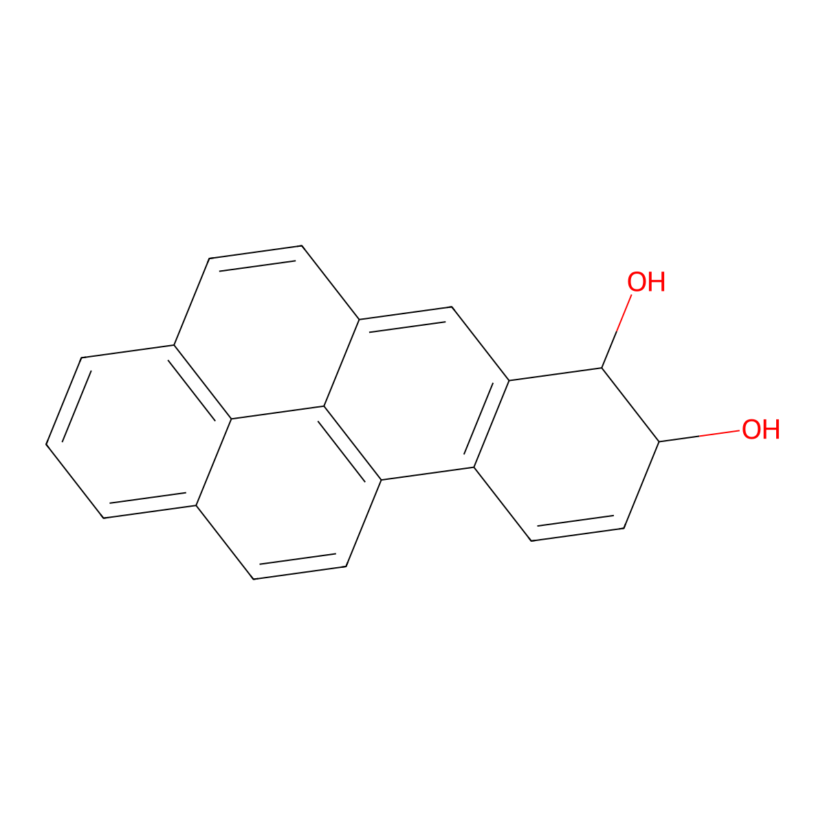 Benzo(a)pyrene-7,8-dihydrodiol molecular structure, CAS 13345-25-0