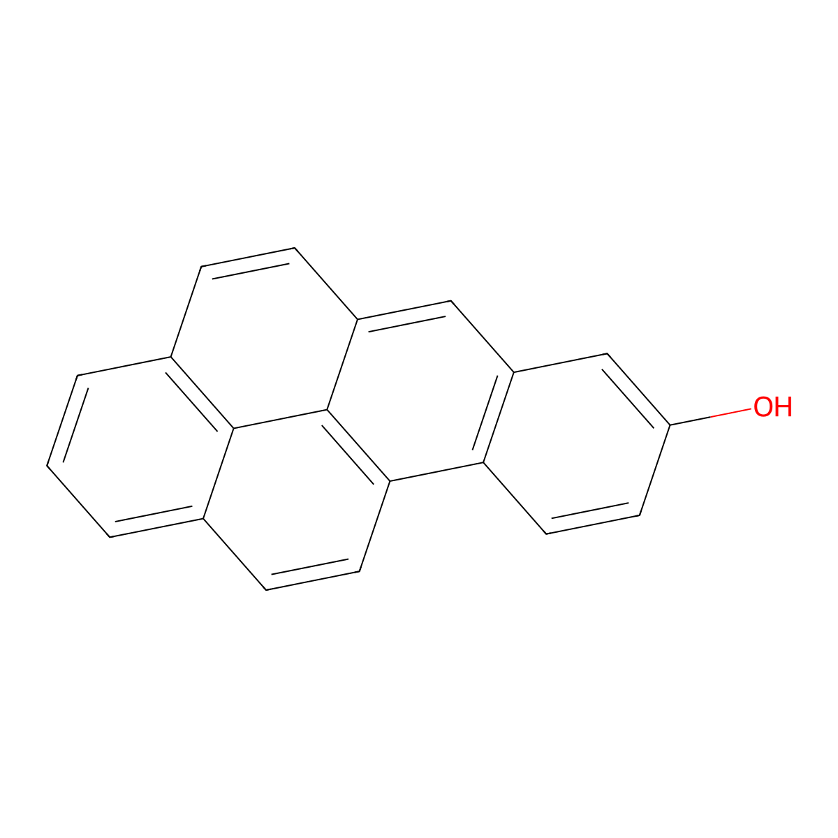 8-Hydroxybenzo[a]pyrene molecular structure, CAS 13345-26-1