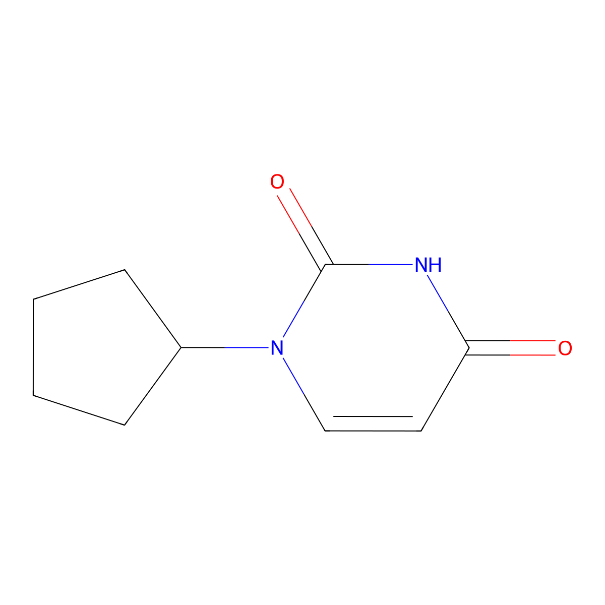 1-cyclopentylpyrimidine-2,4(1H,3H)-dione molecular structure, CAS 13345-72-7