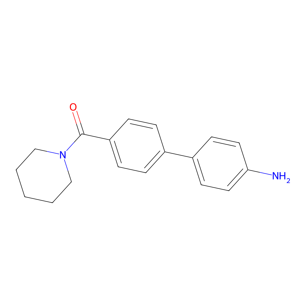 (4'-Amino-[1,1'-biphenyl]-4-yl)(piperidin-1-yl)methanone molecular structure, CAS 1334500-06-9