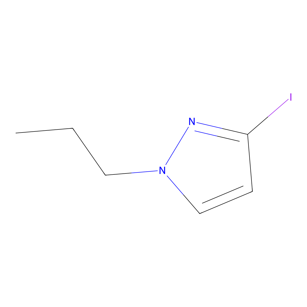 3-Iodo-1-propyl-1H-pyrazole molecular structure, CAS 1334500-09-2