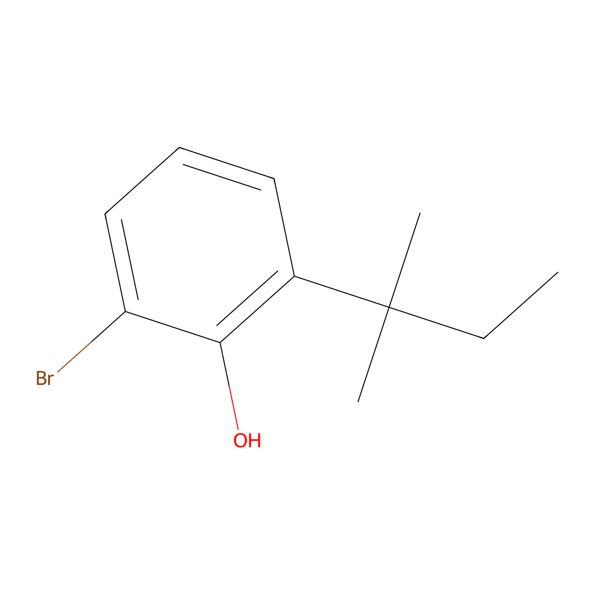 2-Bromo-6-(tert-pentyl)phenol molecular structure, CAS 1334501-84-6