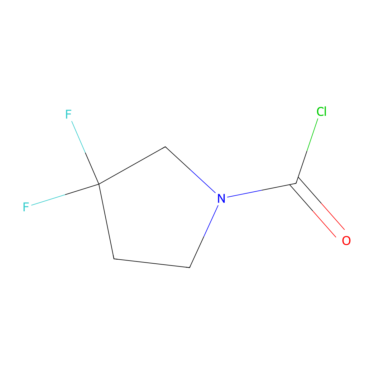 3,3-Difluoropyrrolidine-1-carbonyl chloride molecular structure, CAS 1334512-01-4