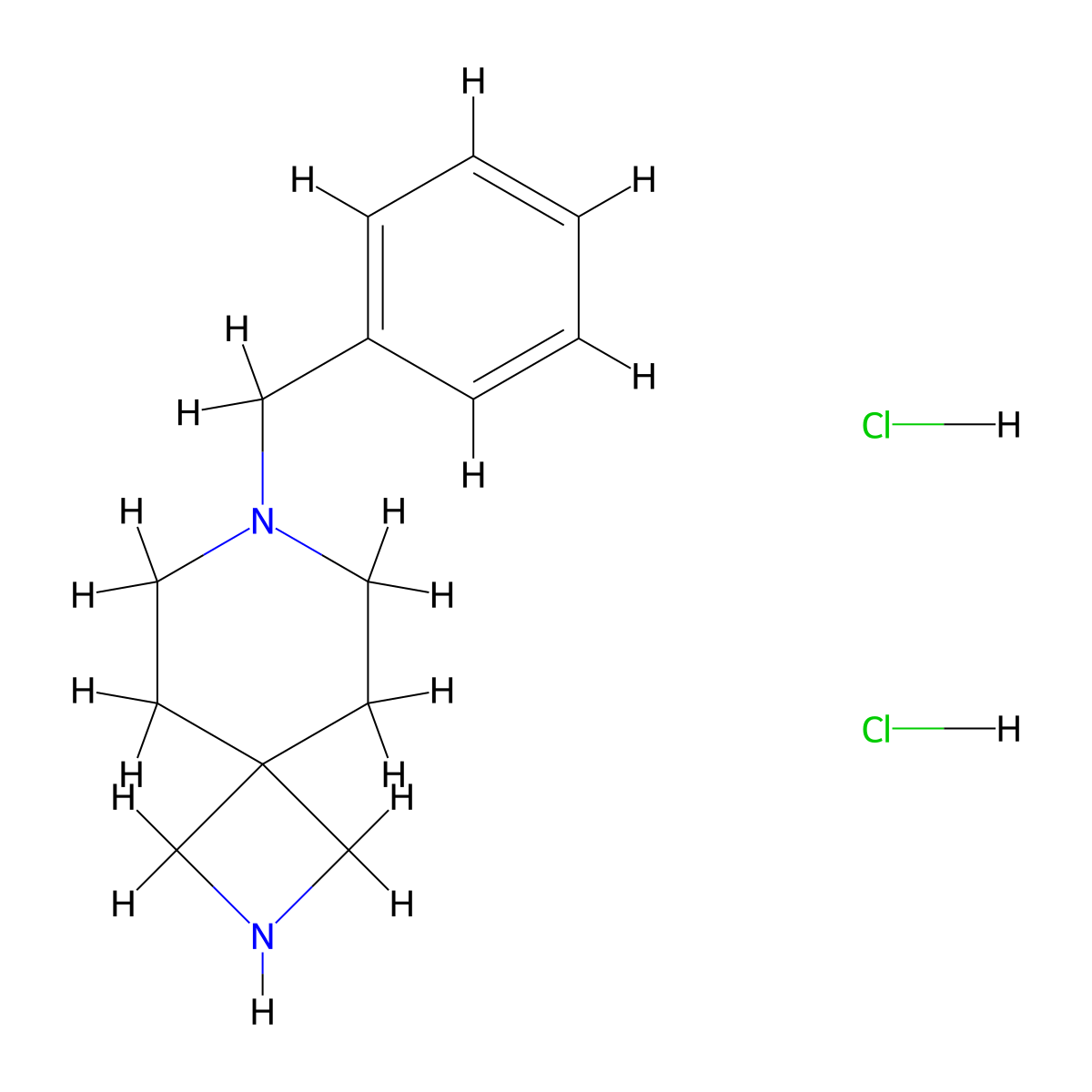 7-Benzyl-2,7-diazaspiro[3.5]nonane dihydrochloride molecular structure, CAS 1334536-89-8