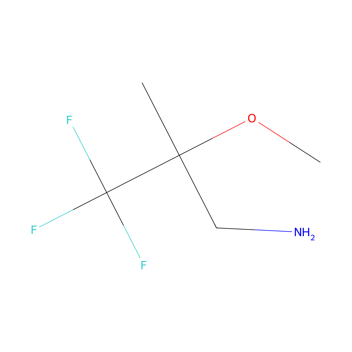 3,3,3-Trifluoro-2-methoxy-2-methylpropan-1-amine molecular structure, CAS 1334547-39-5