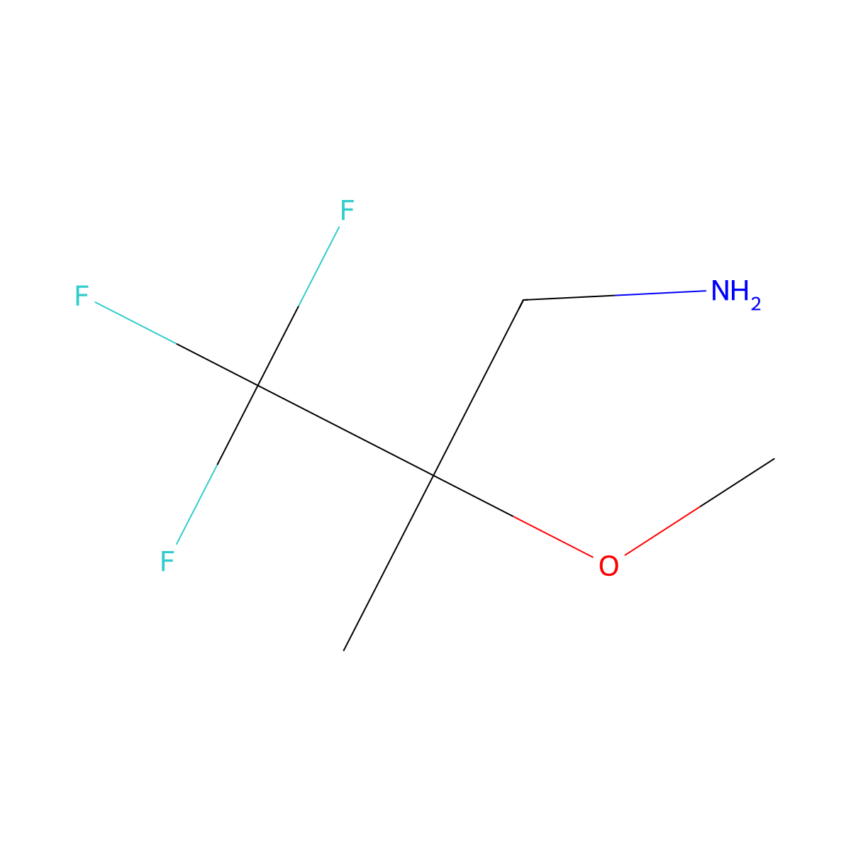 3,3,3-Trifluoro-2-methoxy-2-methylpropan-1-amine molecular structure, CAS 1334547-39-5