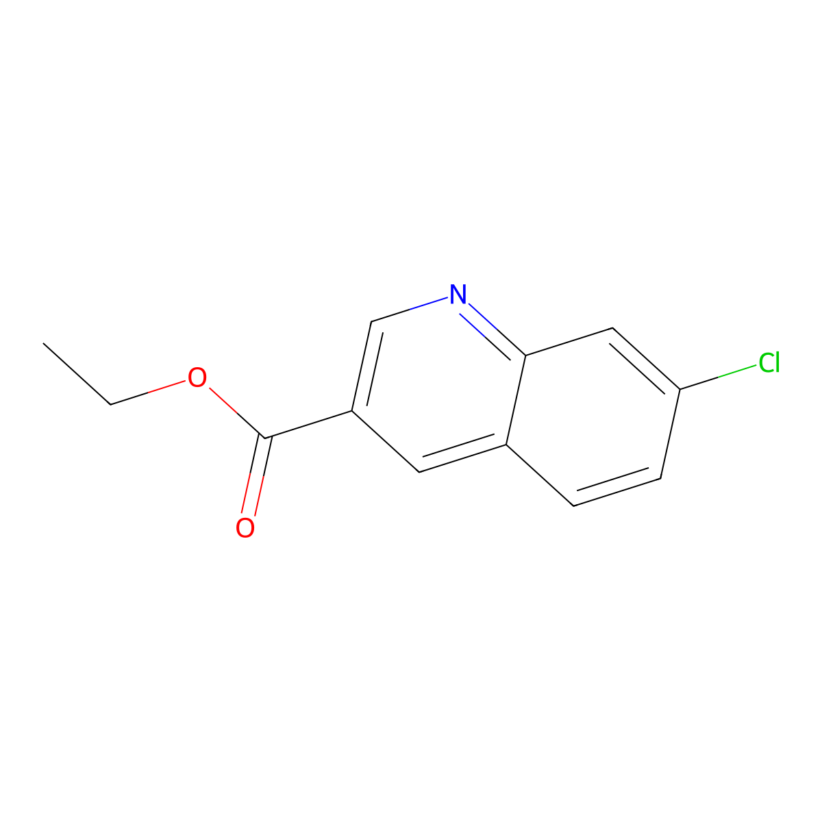 Ethyl 7-chloroquinoline-3-carboxylate molecular structure, CAS 133455-49-9