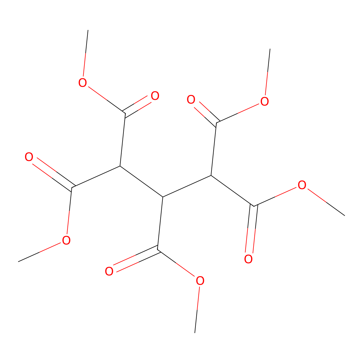 Pentamethyl propane-1,1,2,3,3-pentacarboxylate molecular structure, CAS 133455-82-0