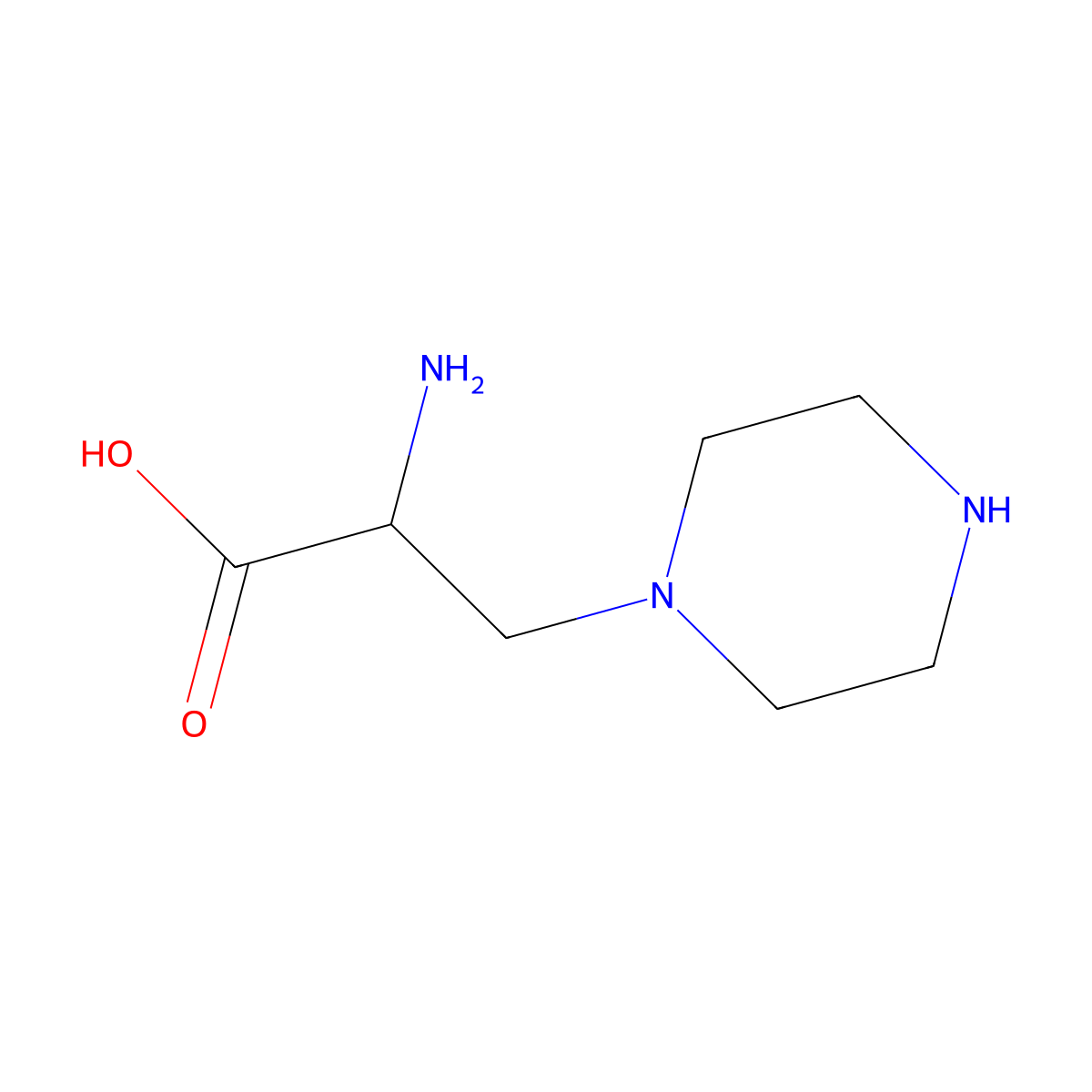 3-(Piperazin-1-yl)-L-Ala-OH molecular structure, CAS 1334582-48-7