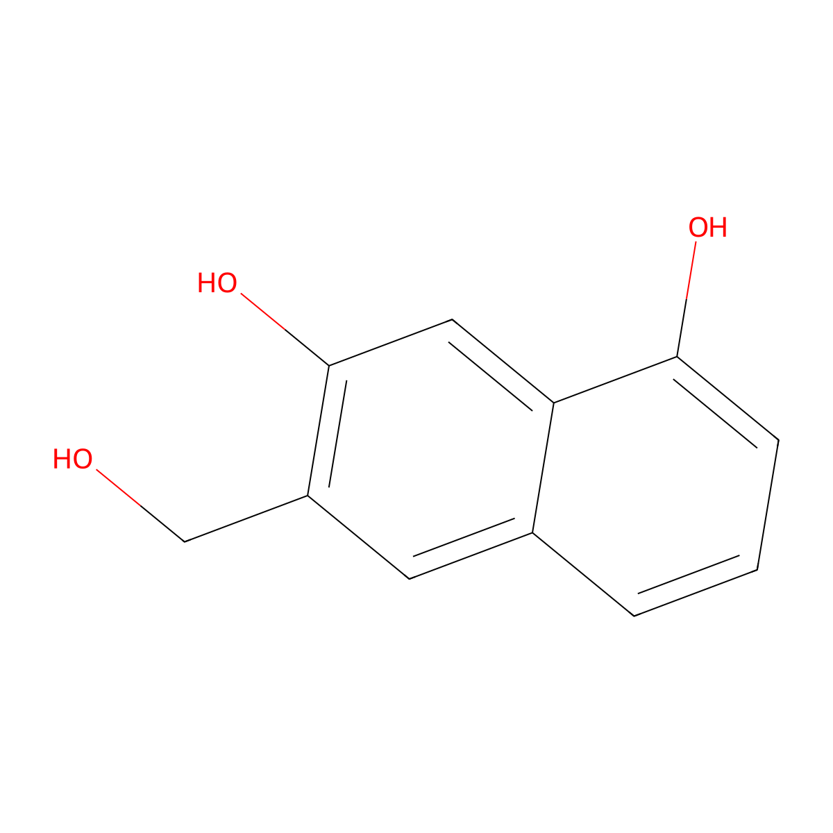1,7-Naphthalenediol, 6-(hydroxymethyl)- molecular structure, CAS 1334590-39-4