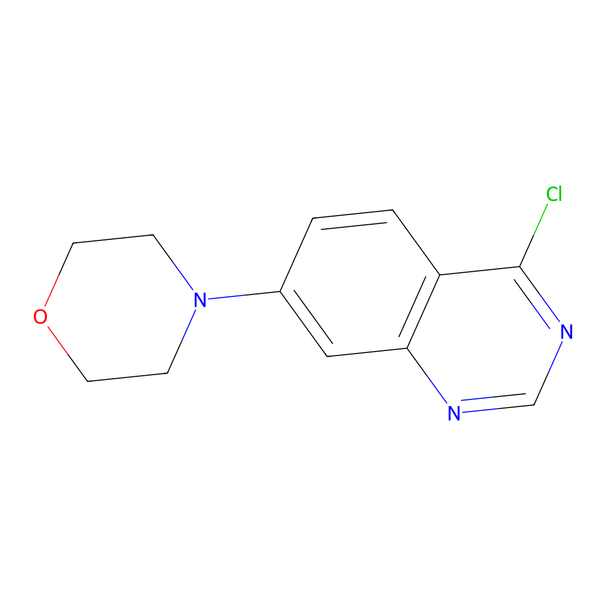 4-(4-Chloroquinazolin-7-yl)morpholine molecular structure, CAS 1334602-74-2