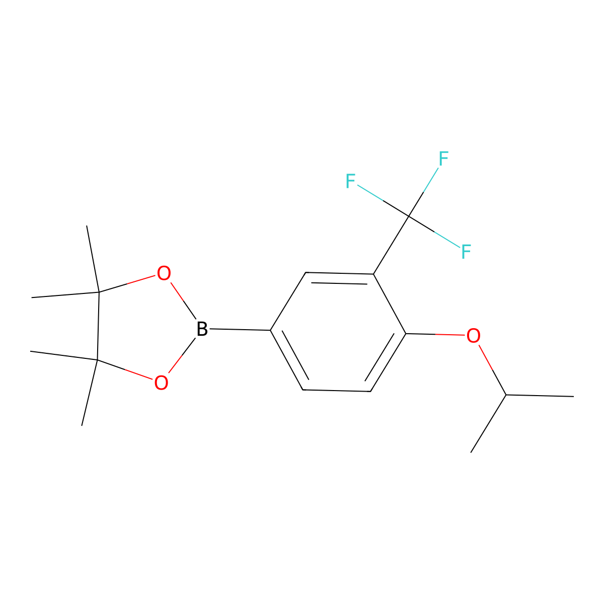4-Isopropanoxy-3-(trifluoromethyl)phenylboronic acid pinacol ester molecular structure, CAS 1334607-79-2